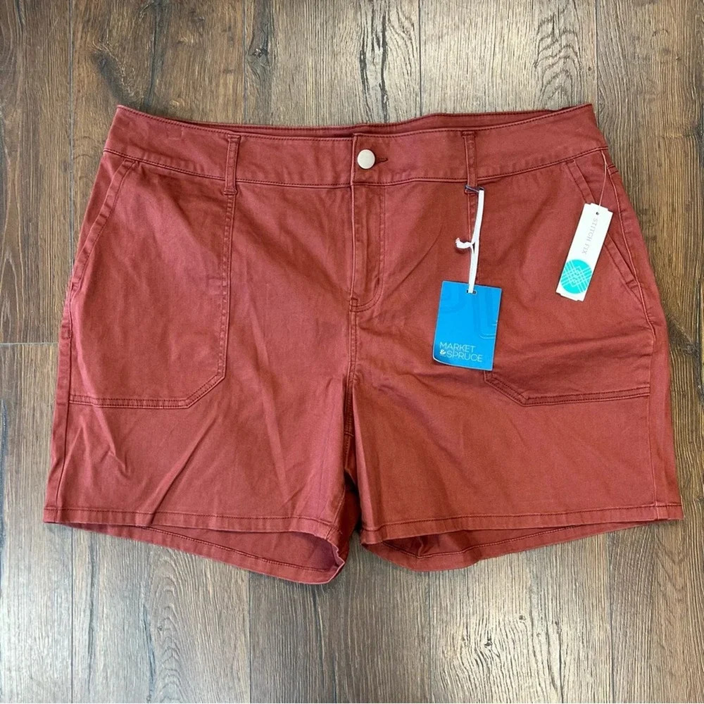 🆕 Market & Spruce stitch fix Jenny mid rise utility shorts SZ 20W
